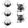 uxcell KSD301 Thermostat 85°C/185°F 10A Normally Closed N.C Adjust Snap Disc Temperature Switch for Microwave Oven Coffee Maker 5pcs