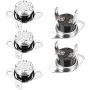 uxcell KSD301 Thermostat 85°C/185°F 10A Normally Closed N.C Adjust Snap Disc Temperature Switch for Microwave Oven Coffee Maker 5pcs