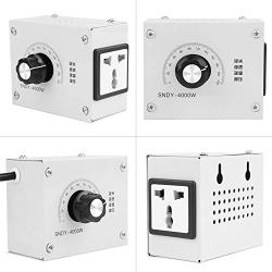 Variable Voltage Controller, Keenso AC 220V Motor Speed Controller Switch Electric Regulator Dimming Thermostat Transformer US Plug for Fan Speed Motor
