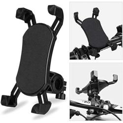 Bike Phone Mount, Universal Bicycle Cell Phone Holder 360¡ãRotation Adjustable Motorcycle Handlebar Phone Mount Anti Shake for iPhone Xs Max XR X 8 7 6 Plus, Samsung S10+ S9 S8, Note 10 9 8, Black