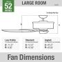 Hunter Fan Company 53243 Builder Elite Indoor Ceiling Fan with Pull Chain Control, 52