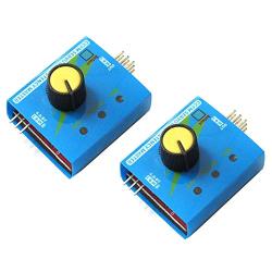 2 Pack ShareGoo 3CH 4.8-6V Servo Tester CCPM Consistency Master Checker with Reverse Connection Protection,ECS Motor Tester Server Test Servo Centering Tool