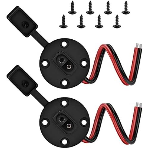 Trolling Motor Plug and Receptacle - iGreely 2Pack Weatherproof SAE Socket Sidewall Port, SAE Quick Cable Connect Solar Panel Mount for Motorcycle RV Marine Boat Car DIY and More 12AWG 1ft/30cm