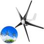 1600W Windmill Generator 5 Blade Small Wind Turbines Kit Industrial Energy Equipment (Black 24V)