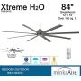 Minka-Aire F896-84-SI Xtreme H2O 84 Inch Outdoor Ceiling Fan with DC Motor in Smoked Iron Finish