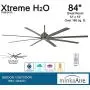 Minka-Aire F896-84-SI Xtreme H2O 84 Inch Outdoor Ceiling Fan with DC Motor in Smoked Iron Finish