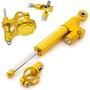 FXCNC Motorcycle CNC Steering Damper Stabilizer Buffer Control Bar With Mounting Bracket Kit Full Set Compatible with YZF R6 (not Race) 2006-2020, YZF R1 2006-2016