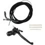 Left Clutch Lever W/ Lock Throttle & Clutch Cable Set Fits 49cc 60cc 66cc 80cc Motorized Bike