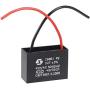 uxcell Ceiling Fan Capacitor CBB61 3uF 450V AC 2 Wires Metallized Polypropylene Film Capacitor 43x31x18mm for Electric Fan Pump Motor Generator