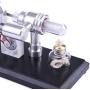 Yamix Double-Cylinder DIY Stirling Engine Motor Model External Combustion Engine Educational Toy Electricity Generator