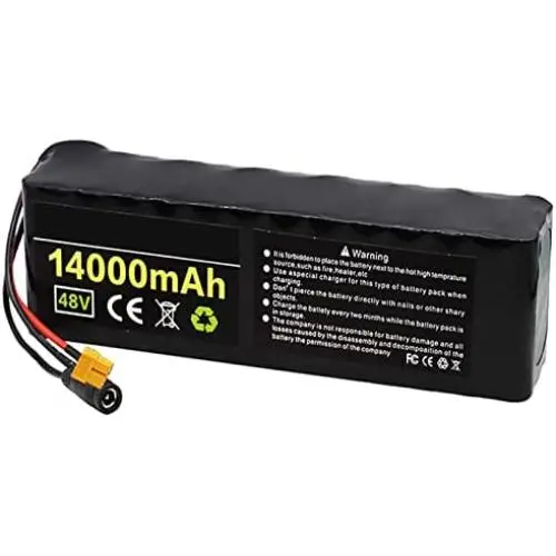 Pack de Batterie 48V 14000mAh pour Vélo Électrique, Rechargeable, Étanche, avec Chargeur 54.6V Adapté aux Moteurs 1000W - 250W Pack de Batterie 48V 14000mAh pour Vélo Électrique, Rechargeable, Étanche, avec Chargeur 54.6V Adapté aux Moteurs 1000W - 250W