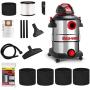 Shop-Vac 5926211 12 Gallon 6.0 Peak HP Wet/Dry Vacuum + 90585 Foam Sleeve Filter 5 Pack