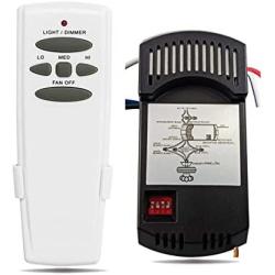 Universal Ceiling Fan Remote Control Kit with dimmer for AC 3-Speed Ceiling Fan Replacement for Hampton Bay Harbor Breeze Hunter UC7078T Fan-HD5 L3H2010FANHD RR7079T CHQ7078T FAN28R Fan-HD Kit