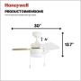 Honeywell Ceiling Fans 50600-01 Ocean Breeze Contemporary, 30” LED Frosted Light, Light Oak/Satin Nickel Finish Blades, White