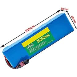 WOGQX 48V 30Ah E-Bike Lithium-Ion Battery, Electric Bike Battery Pack with 54.6V 2A Charger, for 1000W 750W 500W Electric Bicycle Scooter Motor,Bullet sm