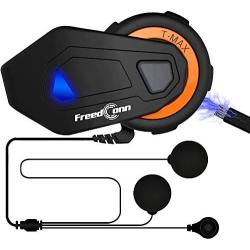 ILM Motorcycle Bluetooth Headset 6 Riders 1000M Helmet Communication Intercom System Soft Cabel Mic Speakers with FM Radio for Motocross Motor Bike Skiing