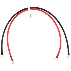Battery Cable - iGreely 8 AWG 8 Gauge Wire Made with Tinned Copper Wire Battery Power Inverter Cables with Terminals for Solar Panel Trolling Motor Automotive Motorcycle RV Marine 4ft/1.2m
