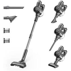 KALADO KCV01 4 in 1 Cordless Self-Stand Vacuum with 26Kpa Suction, 240W Power Motor Up to 45mins Runtime, LED Display, Washable HEPA Filter in Titanium Black for Pet Hair, Carpet, Hard Floor