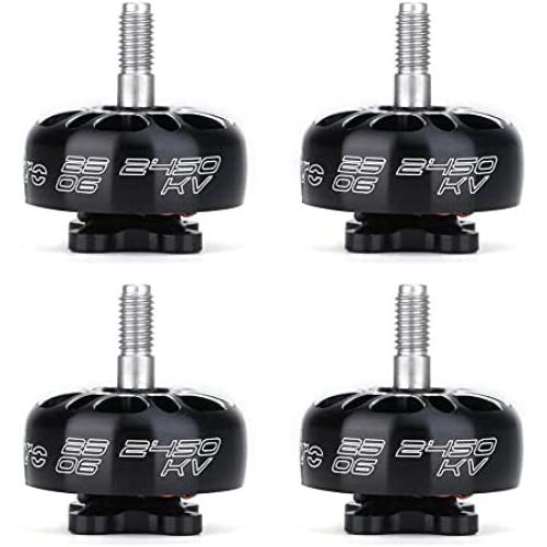 iFlight 4pcs XING-E Pro 2306 2450KV Brushless Motor 4S for QAV FPV Racing Drone Quadcopter Motor (Black)