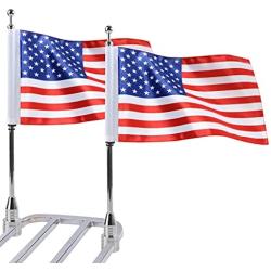 1 Pair Stainless Steel Motorcycle Chrome Plated Mounted + 6