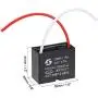 uxcell Ceiling Fan Capacitor CBB61 4uF 450V AC 2 Wires Metallized Polypropylene Film Capacitor 38x31x20mm for Electric Fan Pump Motor Generator 3Pcs