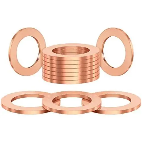 DEEFILL (20Pcs) M14 Red Cooper Oil Drain Plug Crush Washers Coolant Seal Ring Gasket DFL-030 DEEFILL (20Pcs) M14 Red Cooper Oil Drain Plug Crush Washers Coolant Seal Ring Gasket DFL-030