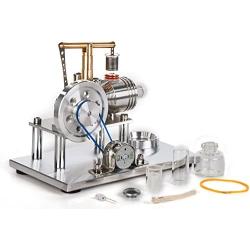 Sunnytech Hot Air Stirling Engine Motor Model Educational Toy Electricity Generator Colorful LED SC (SC02M)