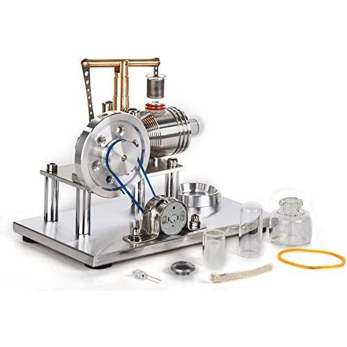 Sunnytech Hot Air Stirling Engine Motor Model Educational Toy Electricity Generator Colorful LED SC (SC02M)