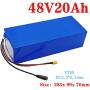 Wnicek 48V 20AH Lithium-Ion Battery 20000mAh 13S 4P Ebike Rechargeable Battery Pack with BMS and Charger Fits for 200W - 1000W Motors
