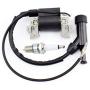 Ignition Coil For Honda GX120 GX160 GX200 Engine Generator Rototiller 4589693 30500-ZE1-073 with Spark Plug Air Filter by TOPEMAI