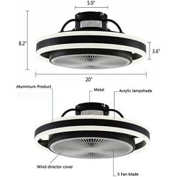 Ceiling Fan with Light, Semi Flush Mount Modern Indoor 20