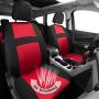 CAR PASS Rainbow Universal Fit 3D Air Mesh Car Seat Cover with 5mm Composite Sponge Inside,Airbag Compatible (Black Red)