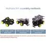 Yahboom Smart Robot Chassis Kit with 4 TT Motor 4 Wheels Robot Car Chassis for UMO R3 Raspberry Pi Jetson Nano Electronic DIY Learning Kit