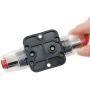 Upeor 60 Amp Breaker Fuse Circuit Breaker with Manual Reset Fuse Holder, Circuit Breaker Switch Waterproof Inline Fuse Inverter for Marine Fuse Block Car Audio System Home Truck (60A)