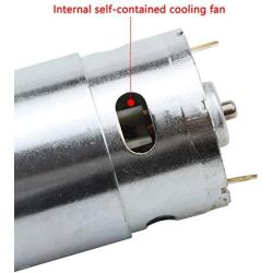Ellbest DC Motor 12V 6000 RPM Mini Gear Motor High Torque Electric Micro Speed Reduction Geared Motor Centric Output Shaft 50mm Diameter Gearbox