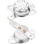 uxcell KSD301 Thermostat 140°C/284°F 10A Normally Closed N.C Adjust Snap Disc Temperature Switch for Microwave,Oven,Coffee Maker 2pcs