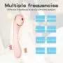 BEELOO Dual Motor Wireless Soft Silent Cordless Waterproof USB Recharging Therapeutic Vi Power Color Pink, Large