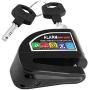 Alarm Disc Brake Lock, Motorcycle Scooter ycle Anti Theft Disc Brake Lock Security Alarming System(Black) Motorbike Alarm Motorbike Alarm