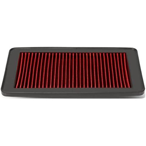 DNA Motoring AFPN-037-RD Clean Air Washable Drop In Panel Air Filter Enhance Engine Performance Power & Acceleration Improve [Compatible with 05-15 Honda Odyssey Pilot]