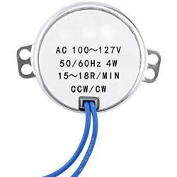 Turntable Motor Synchronous Synchron Motor 4W 50/60Hz AC 100-127V Geared Motor,Reduction Motor (04) for high Torque ac Motor synchron Clock Motor Electric Fireplace Parts Electric Fireplace Parts