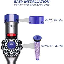 BLOOPIC Vacuum Filter Replacement, Suitable for AGPTEK Rear Motor Filter and Front HEPA Filter Replacement Filter Kit, Suitable for Dyson V8+, V8 Absolute, V8 Animal, V8 Motorhead, V8 Carbon Fiber, V7 Absolute, V7 Animal Pro, V7 Animal Plus, V7 Trigger Pr