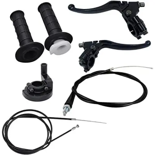 Throttle Handle+Left Right Clutch Brake Lever Handle Brake Cable Compatible with XR80 XR100 CRF70 CRF80 Pit Dirt Motor Bike Baja Mini Bike
