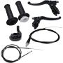 Throttle Handle+Left Right Clutch Brake Lever Handle Brake Cable Compatible with XR80 XR100 CRF70 CRF80 Pit Dirt Motor Bike Baja Mini Bike