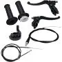 Throttle Handle+Left Right Clutch Brake Lever Handle Brake Cable Compatible with XR80 XR100 CRF70 CRF80 Pit Dirt Motor Bike Baja Mini Bike
