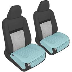 Motor Trend Mint Faux Leather 2-Pack Car Seat Cover for Front Seats, Padded Car Seat Protectors with Storage Pockets, Premium Interior Covers, Front Seat Covers for Cars Truck SUV Auto