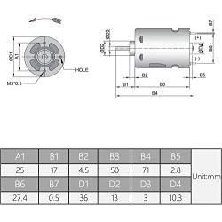 Fielect DC Motor 12V 10000RPM Micro Motor Mini Motor Electric Motor Round Shaft for RC Boat DIY Airplane Toys Model DIY Hobby, 1 Pcs