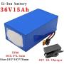 Wnicek 36V Electric Bike Battery 10S 5P 15Ah Lithium Battery Pack w/BMS + Charger for Electric Bike Tricycles Scooter Adapted 200W 250W 350W 500W 750W 1000W Motor