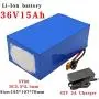 Jieoto 36V Electric Bike Battery 10S 5P 15Ah Lithium Battery Pack w/BMS + Charger for Electric Bike Tricycles Scooter Adapted 200W 250W 350W 500W 750W 1000W Motor