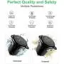 Quick Charge 3.0 Dual USB Charger Socket, Waterproof 12V/24V USB Outlet QC3.0 Fast Charger Socket with Touch Switch DIY Kit for Car, Golf Cart, Marine, Boat, RV, Motorcycle, Truck,etc(Green-2Pack)