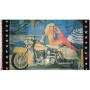 Trade Winds 3x5 Blonde Girl on Bike Motorcycle Motor Cycle Flag 3x5 Banner Grommets Premium Fade Resistant